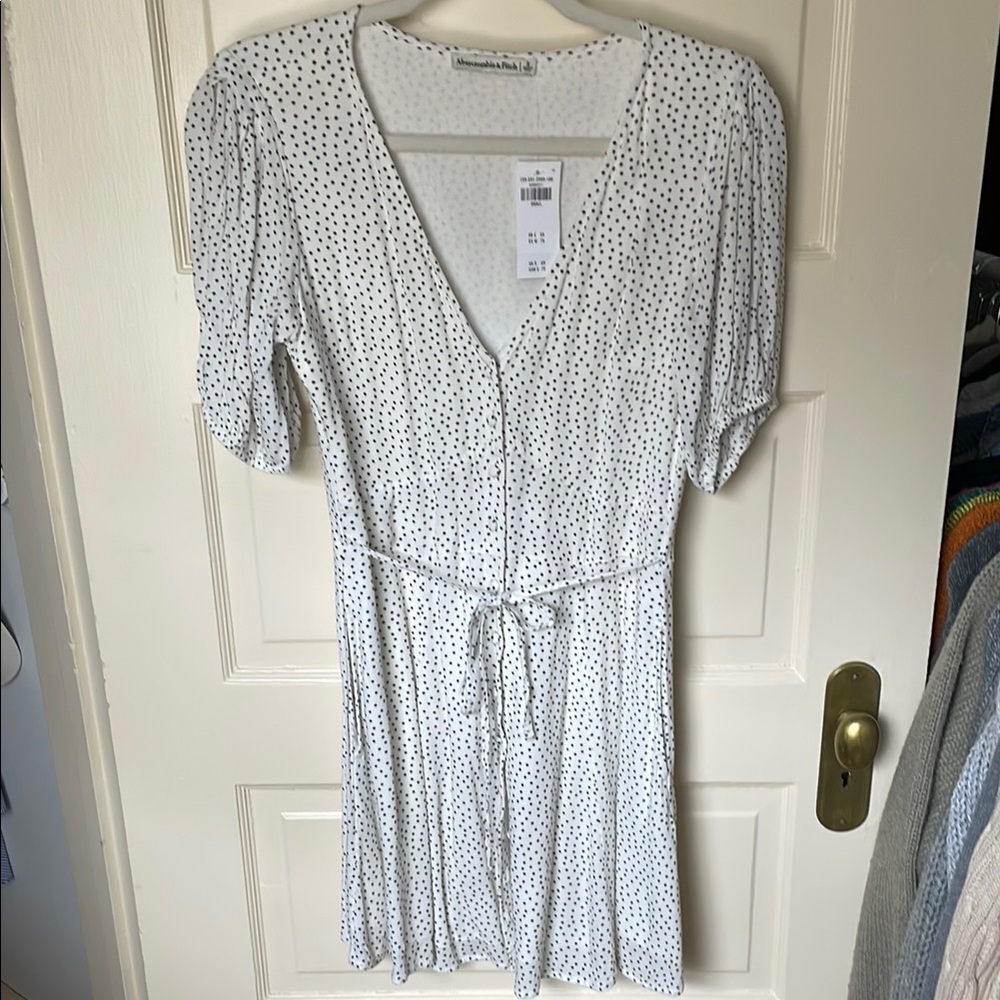 Abercrombie & Fitch White Polka Dot Dress